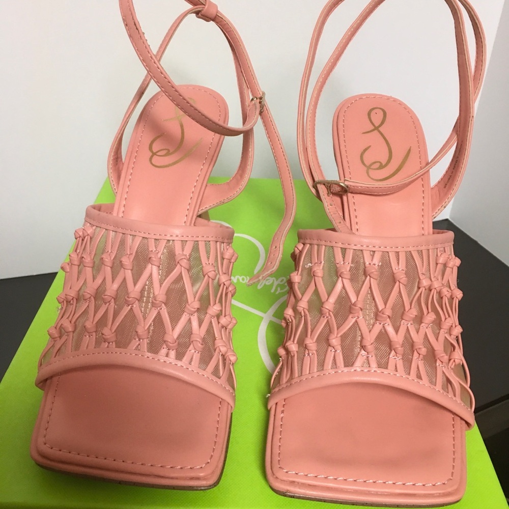 Sam Edelman Candice Woven Strappy Block Heel Sandals - Clay Leather